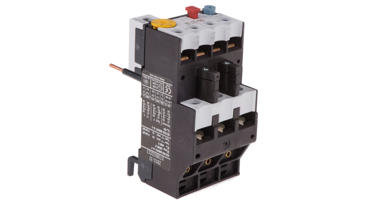 Eaton Overload Relay 1NO + 1NC, 24 → 32 A F.L.C, 32 A Contact Rating, 6 W, 500 Vac