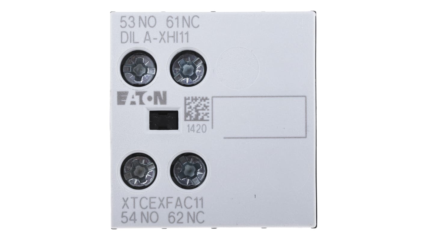 Eaton Eaton Moeller Hilfskontakt 2-polig, 1 Öffner + 1 Schließer Frontmontage mit Schraubanschluss Anschluss 4 A ac,
