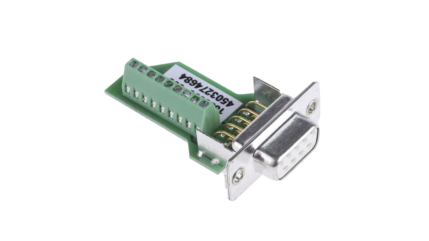 Conector D-sub Phoenix Contact, Serie VS-09-BU-DSUB/9-MPT-0.5, Recto, Montaje en Panel Mount, Hembra, Terminación