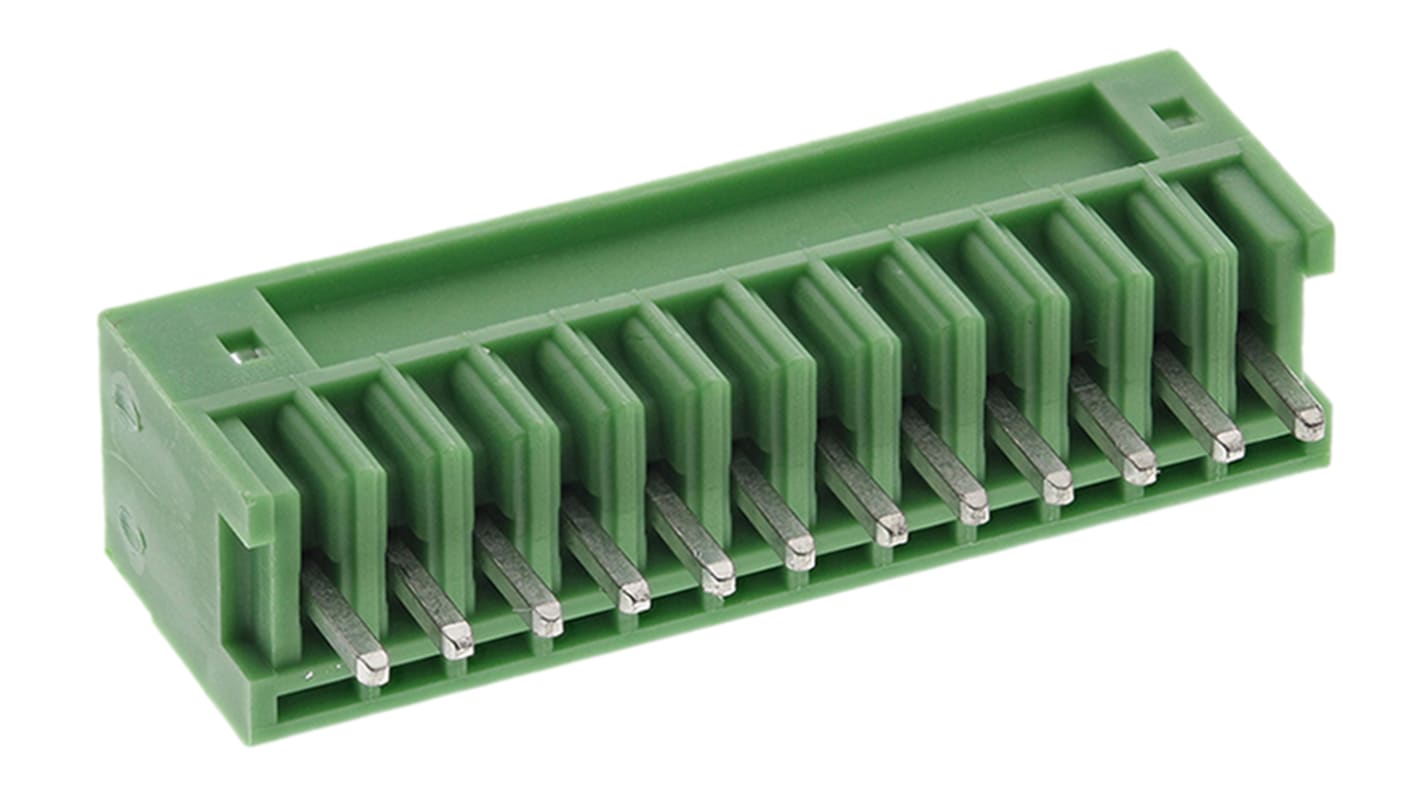 Phoenix Contact 2.5mm Pitch 12 Way Pluggable Terminal Block, Plug, Through Hole, Solder Termination