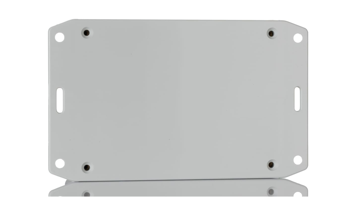 Hammond 1591 Series Grey Flame Retardant ABS Enclosure, IP54, Flanged, Grey Lid, 110 x 82 x 40mm