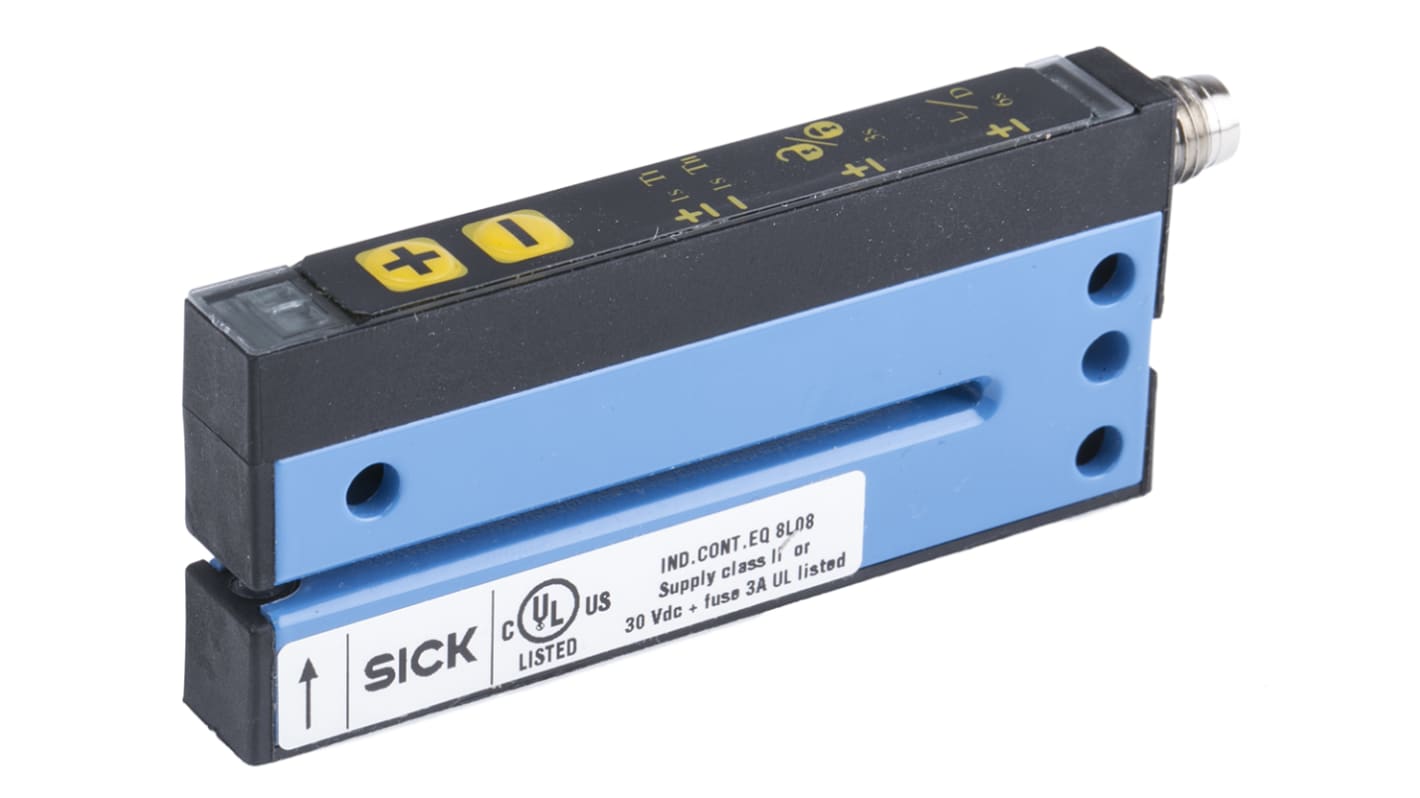 Sick WF Optischer Sensor, Durchgangsstrahl, Bereich 2 mm, PNP Ausgang, 4-poliger M8-Steckverbinder