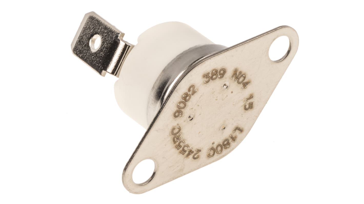 Honeywell Bi-Metallic Thermostat, Opens at +180°C, Closes at 150°C, +260°C Max, SPST NC, Automatic Reset