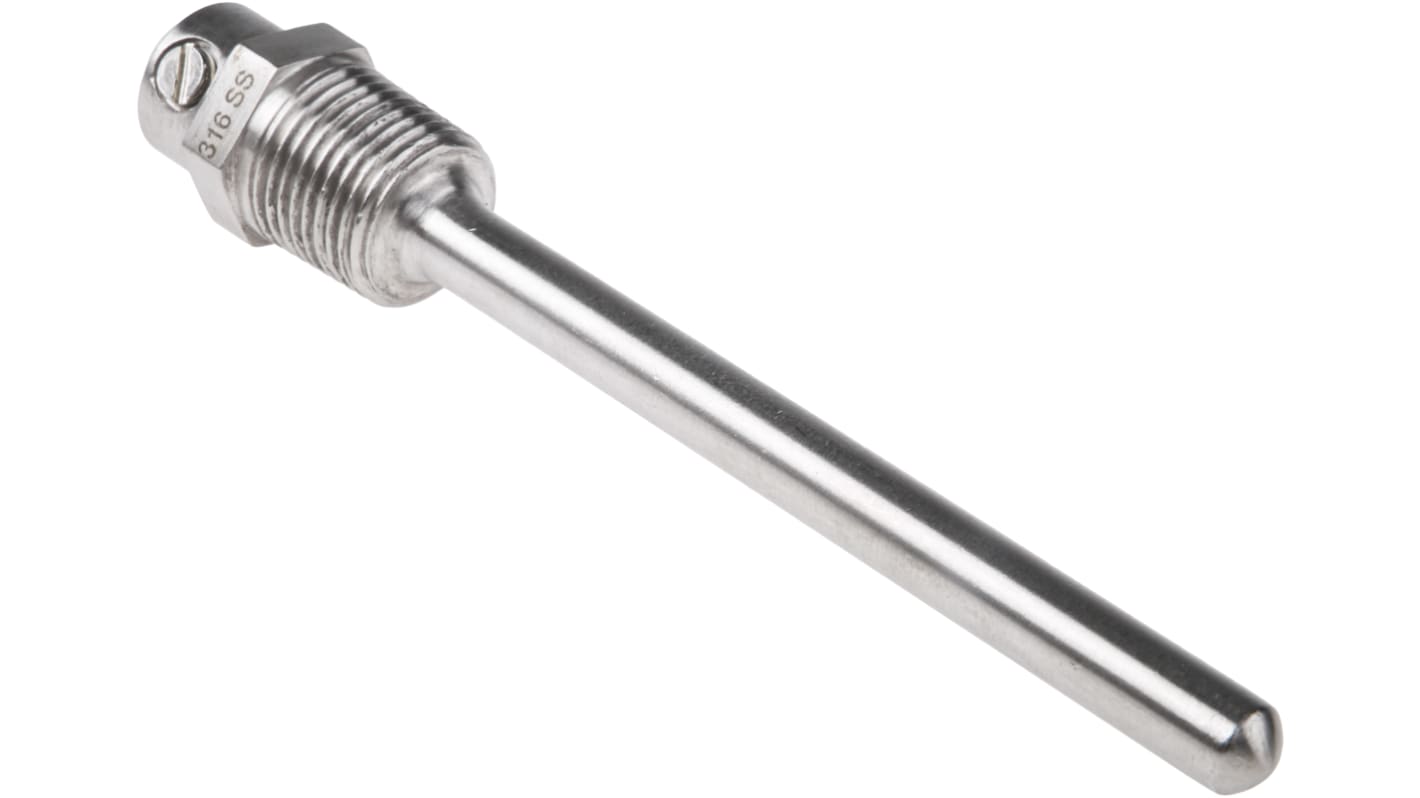 RS PRO Thermowell for Use with PT 100 + 10K3A1 Thermocouple, RoHS Compliant Standard