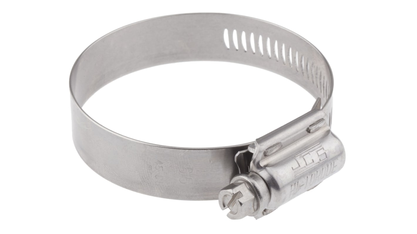 HI-TORQUE Stainless Steel Slotted Hex Worm Drive, 16mm Band Width, 45 → 65mm ID