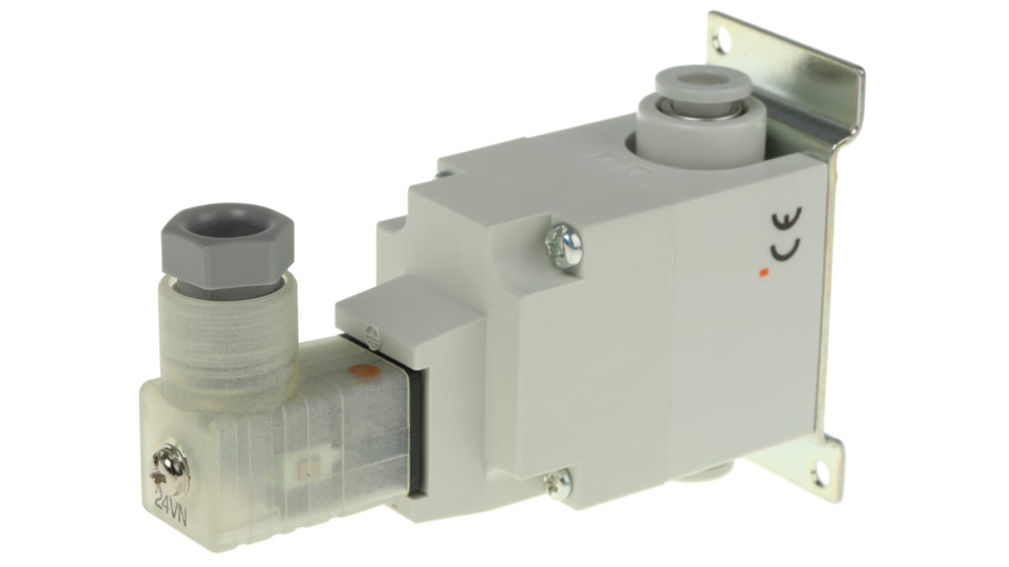 SMC VQ20 Pneumatik-Magnetventil 2/2 Einzelplatzinstallation, Pneumatisch/Feder-betätigt 24V dc