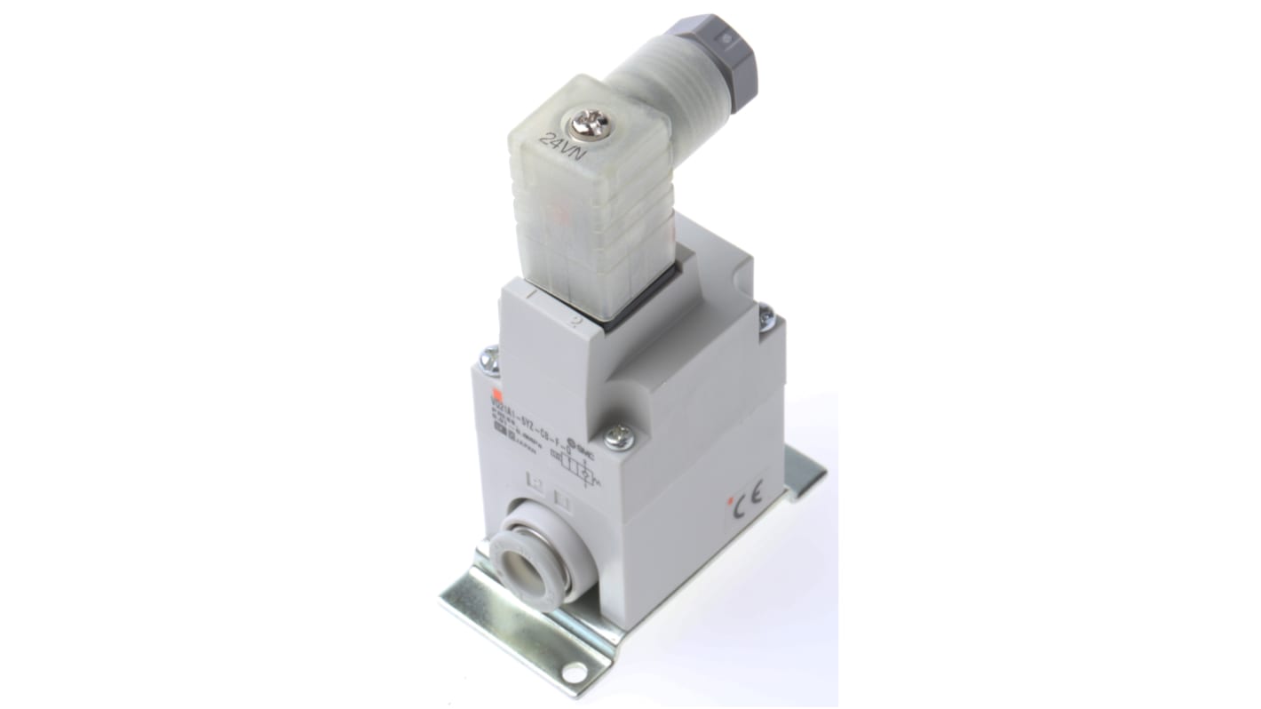 SMC 2/2 Pneumatic Solenoid Valve - Pilot/Spring VQ20 Series 24V dc