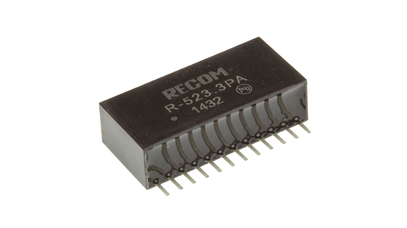 Recom DC-DC átalakító, KI: 3.3V dc, 2A / 6W, BE: 4,5 → 18 V DC