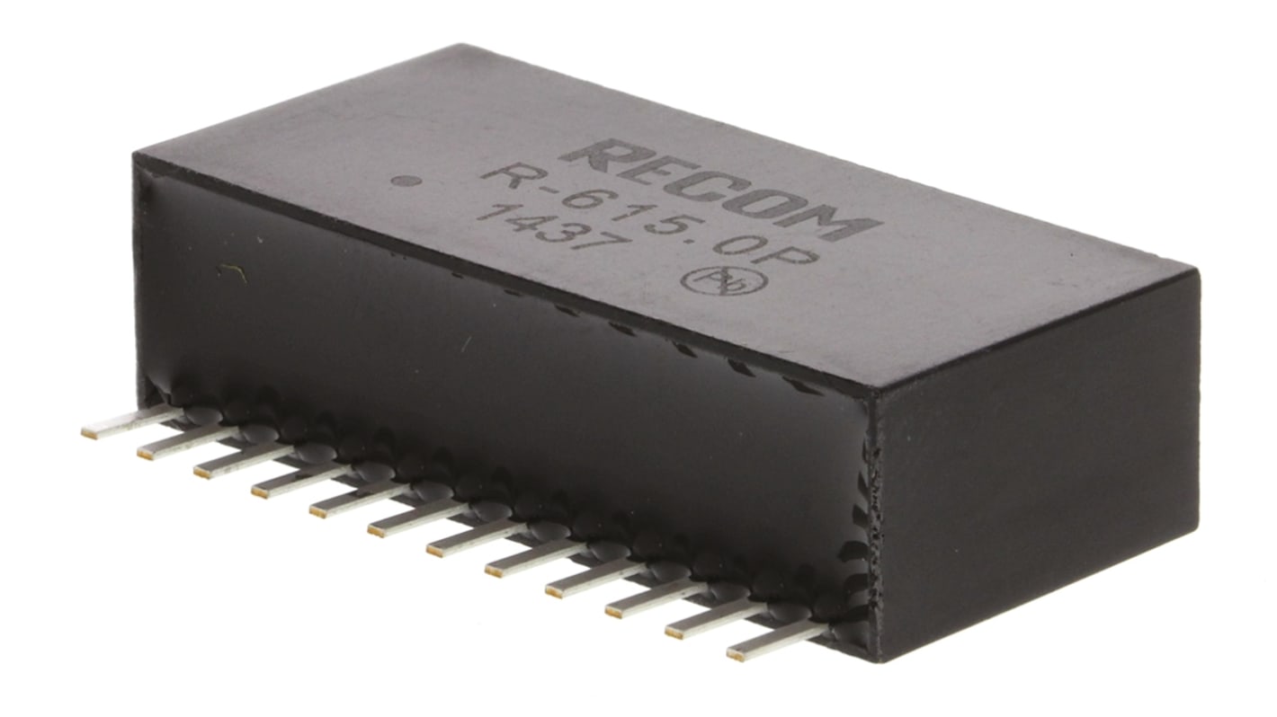 Recom DC-DC Converter, 5V dc/ 1A Output, 9 → 32 V dc Input, 18W, Through Hole, +85°C Max Temp -40°C Min Temp