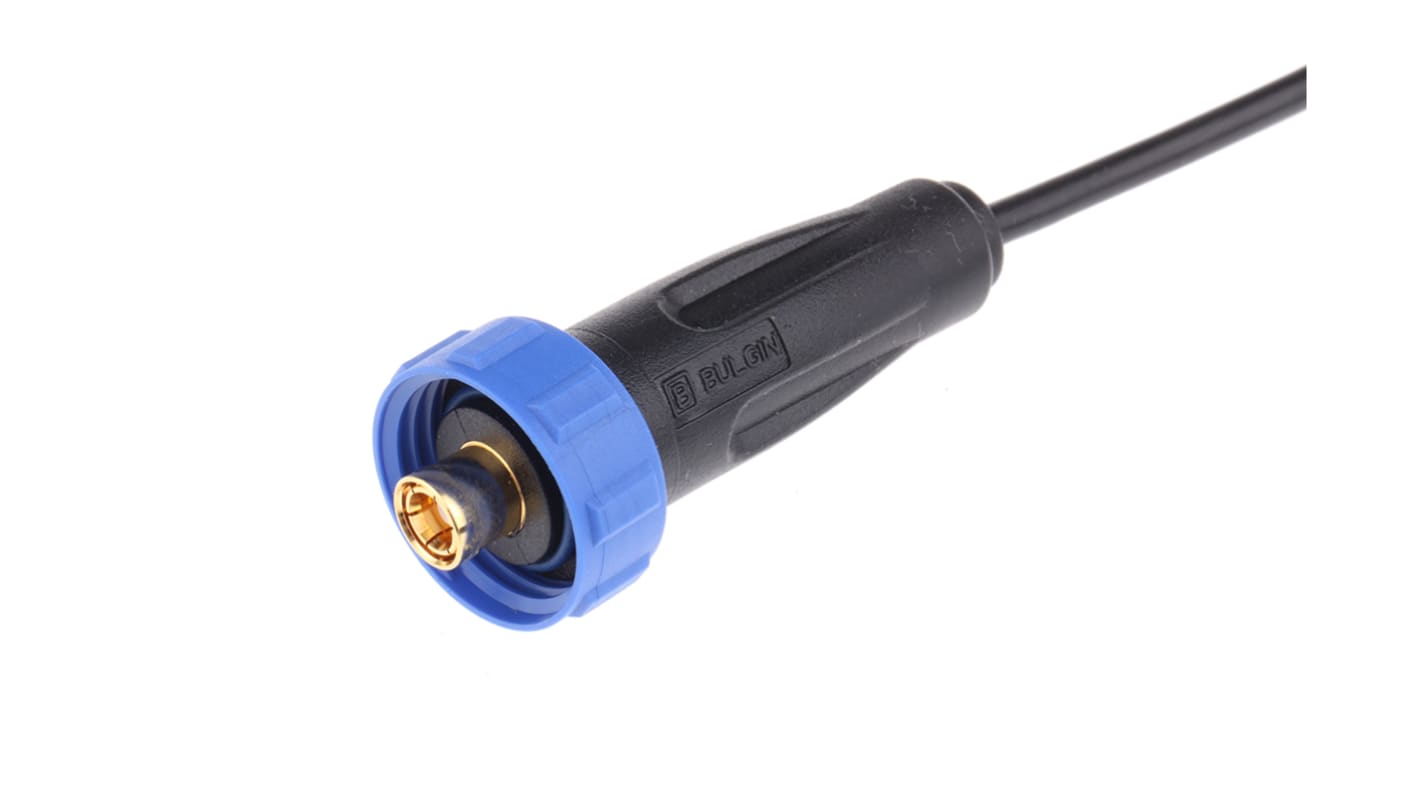 Konektor SMB, Samec, Kabelová montáž, Se zapojením +80 °C -20 °C, typ kabelu: RG174