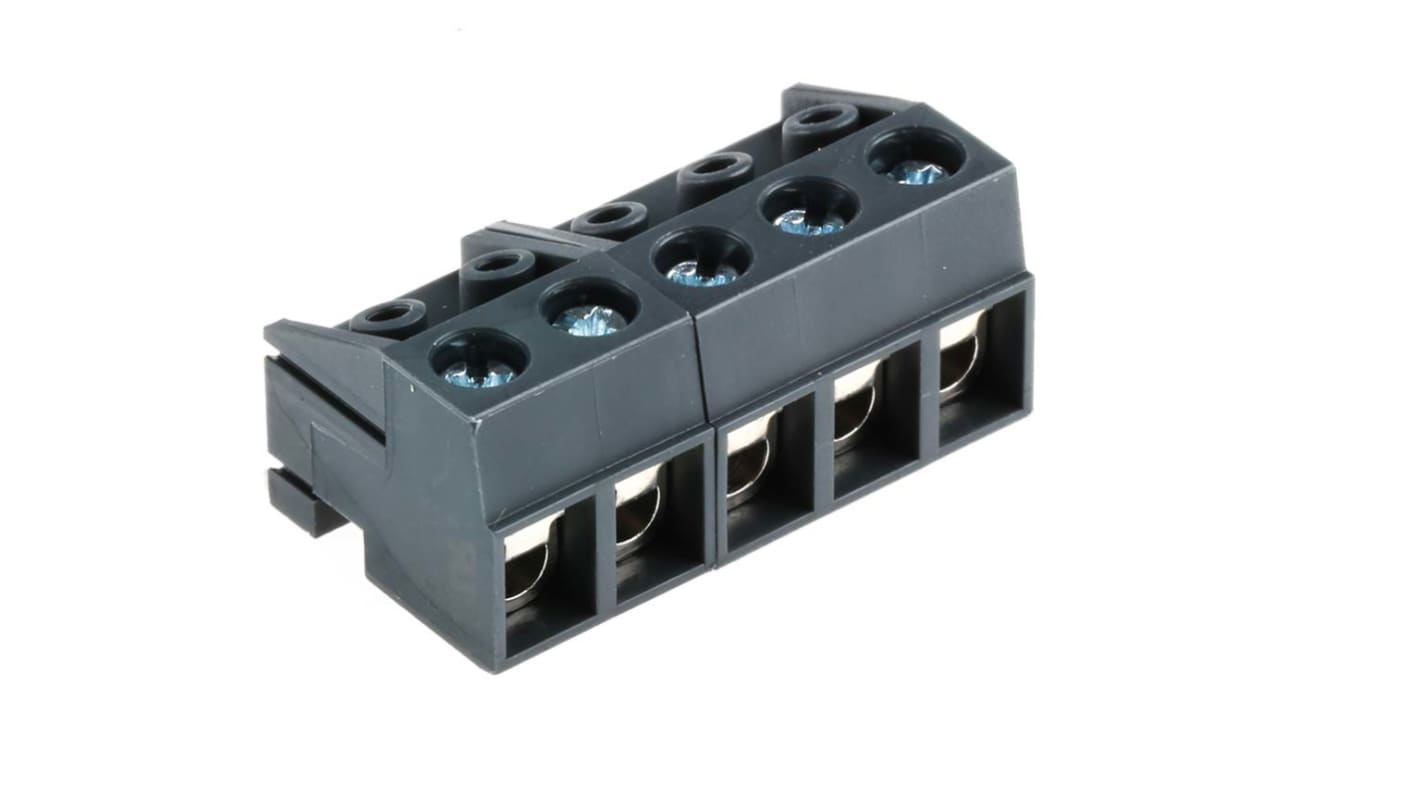 RS PRO PCB Terminal Block, 5-Contact, 5mm Pitch, Through Hole Mount, 1-Row, Screw Termination