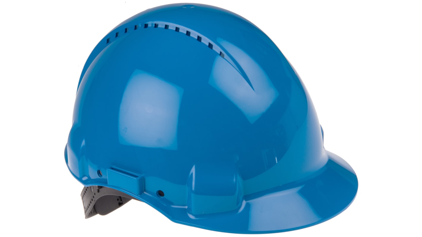 Casco di sicurezza Ventilato 3M PELTOR G3000 in HPPE , col. Blu