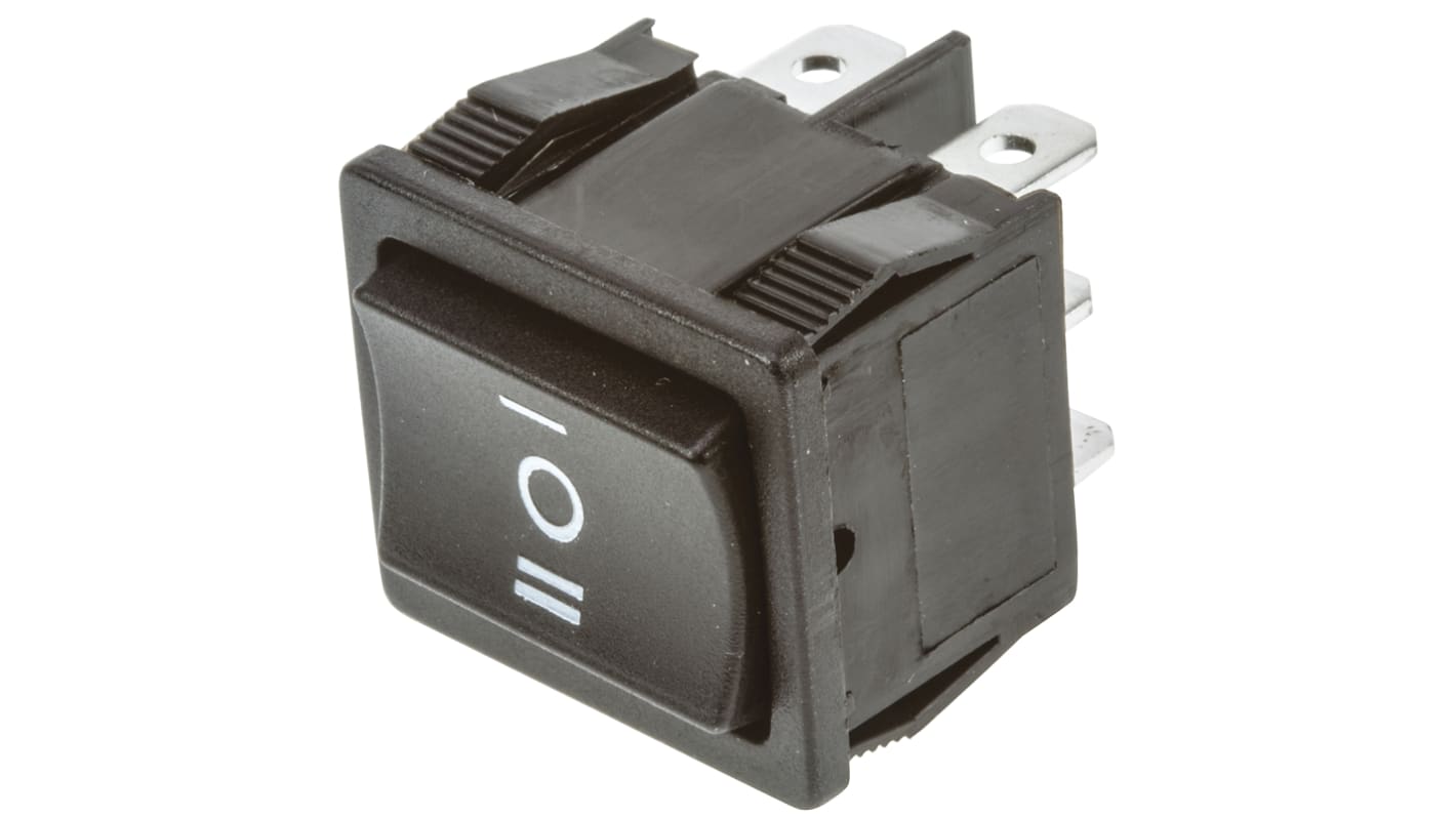 TE Connectivity DPDT, On-Off-On Rocker Switch Panel Mount