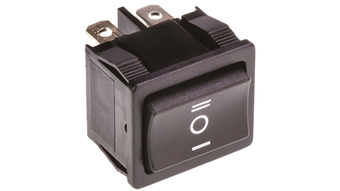 TE Connectivity DPDT, (On)-Off-(On) Rocker Switch Panel Mount