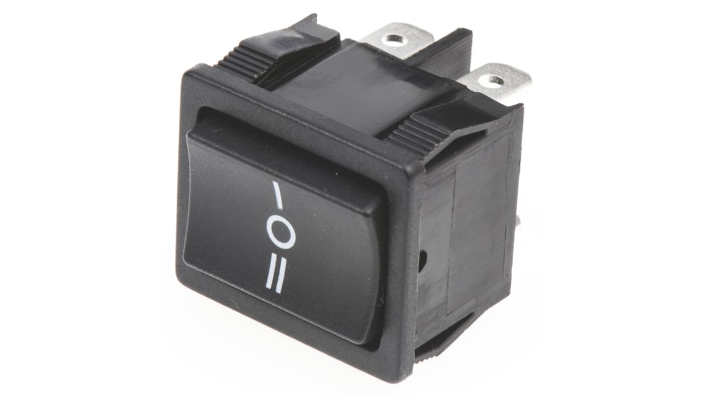 TE Connectivity DPDT, (On)-Off-(On) Rocker Switch Panel Mount