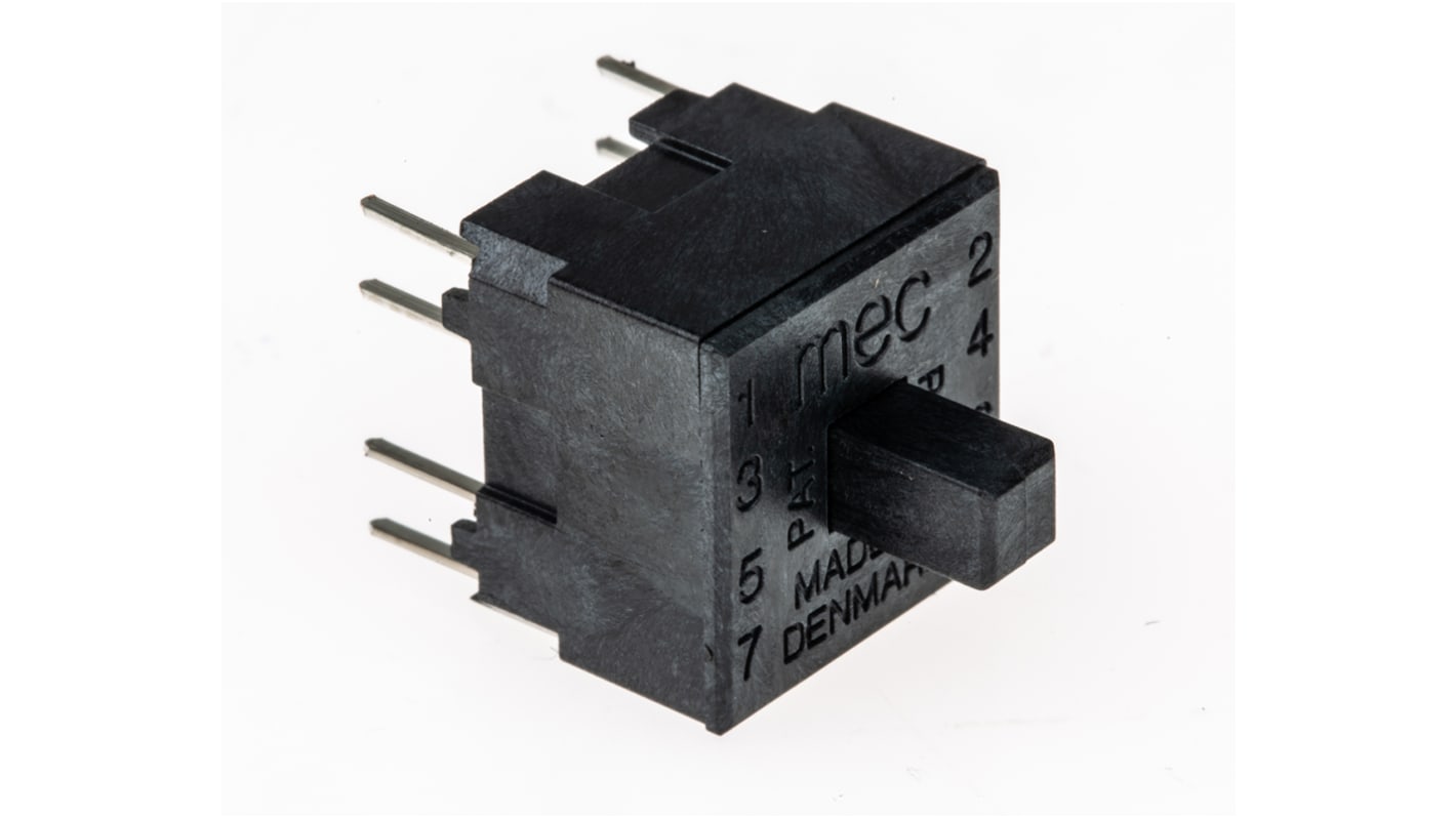 15401 MEC Push Button Switch, Momentary, PCB, DPDT, 120V, IP54 RS