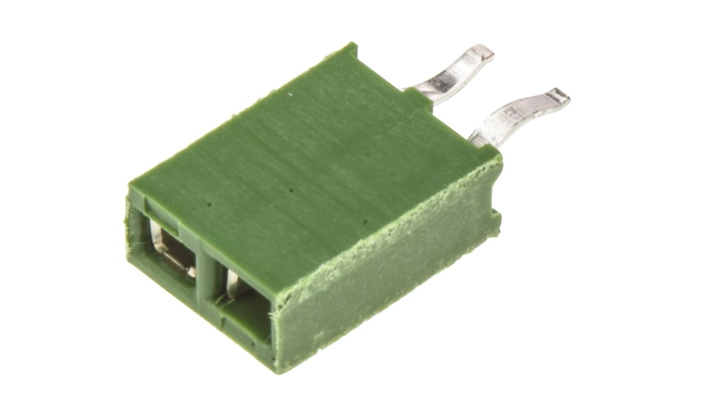 TE Connectivity AMPMODU HV100 Series Straight Through Hole Mount PCB Socket, 2-Contact, 1-Row, 2.54mm Pitch, Solder