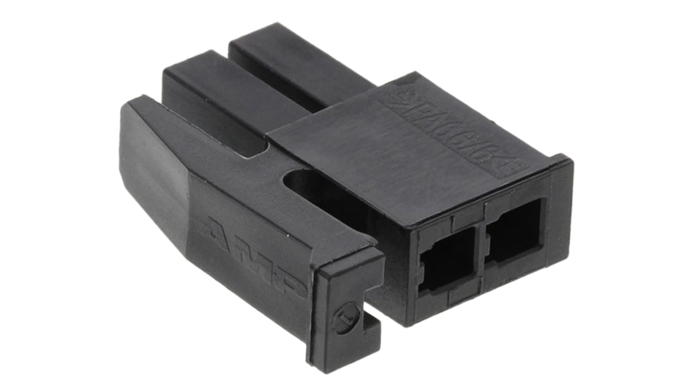 Carcasa de conector TE Connectivity 794617-2, Serie Micro MATE-N-LOK, paso: 3mm, 2 contactos, 2 filas, Recto, Hembra