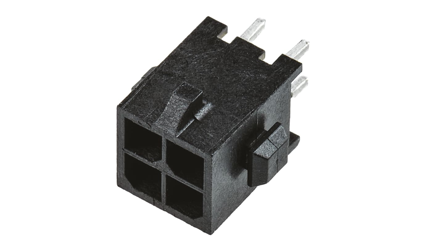 TE Connectivity 基板接続用ピンヘッダ 4極 3.0mm 2列 3-794630-4