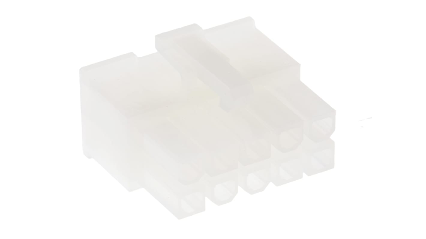 Carcasa de conector TE Connectivity 1-794954-0, Serie VAL-U-LOK, paso: 4.2mm, 10 contactos, 2 filas, Recto, Hembra,