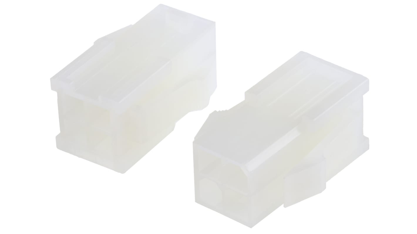 Boitier de connecteur Mâle, 4 contacts sur 2 rangs, pas 4.2mm, Droit, série VAL-U-LOK