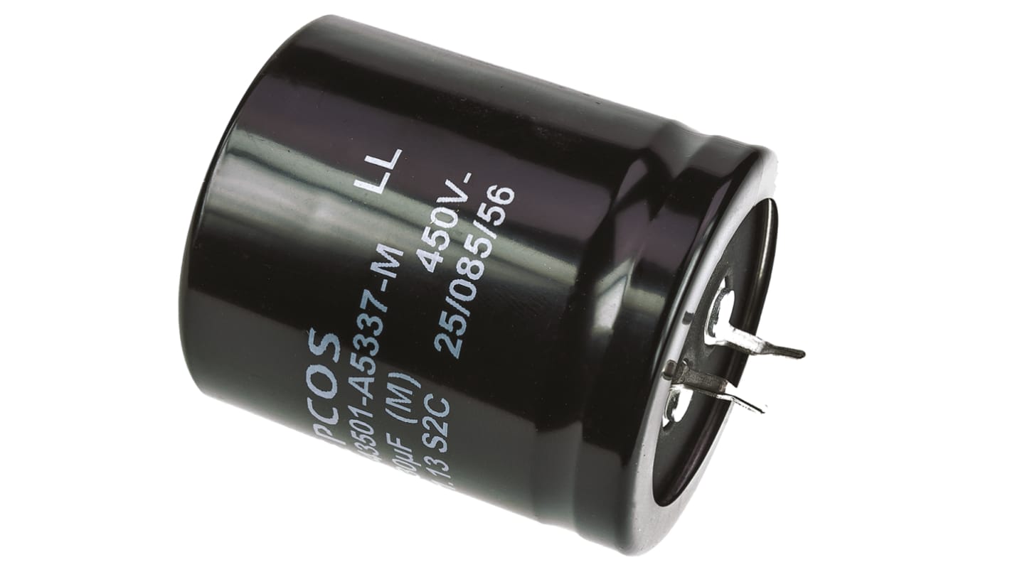 Epcos 330μF Aluminium Electrolytic Capacitor 450V dc, Snap-In - B43501A5337M