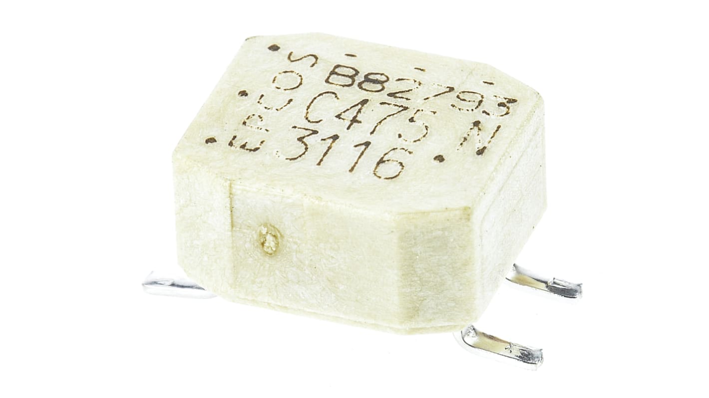 AEC-Q200 Inductor de modo común SMD EPCOS, 4,7 mH, -30 / +50%, núcleo de Ferrita, 400mA Idc, Serie B82793