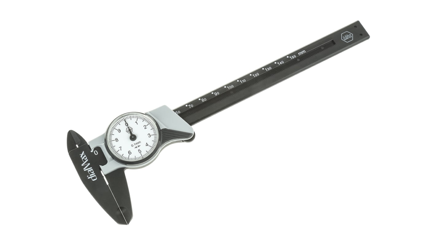 Wiha Tools 150mm Dial Caliper Caliper 0.1 mm Resolution, Metric