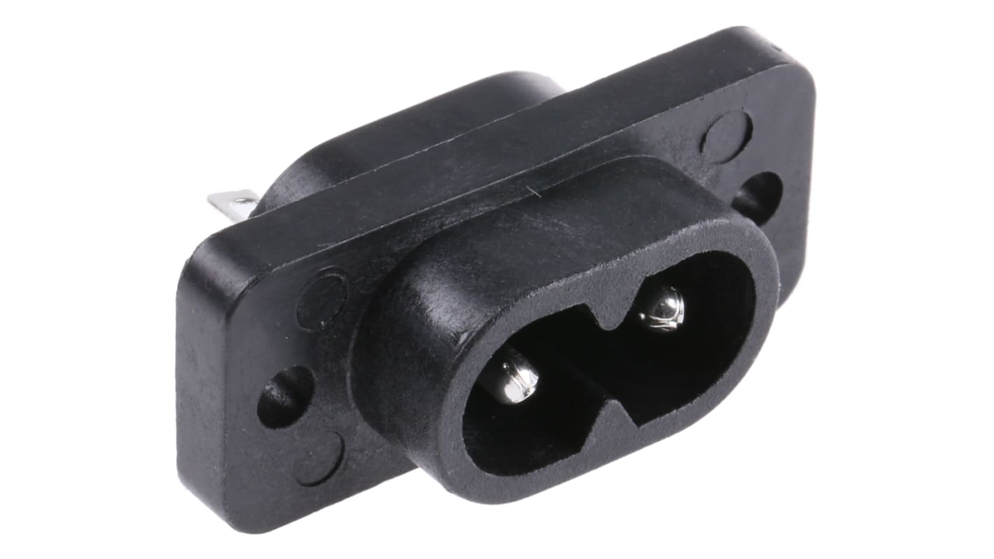 Schurter C8 Panel Mount IEC Connector Male, 2.5A, 250 V