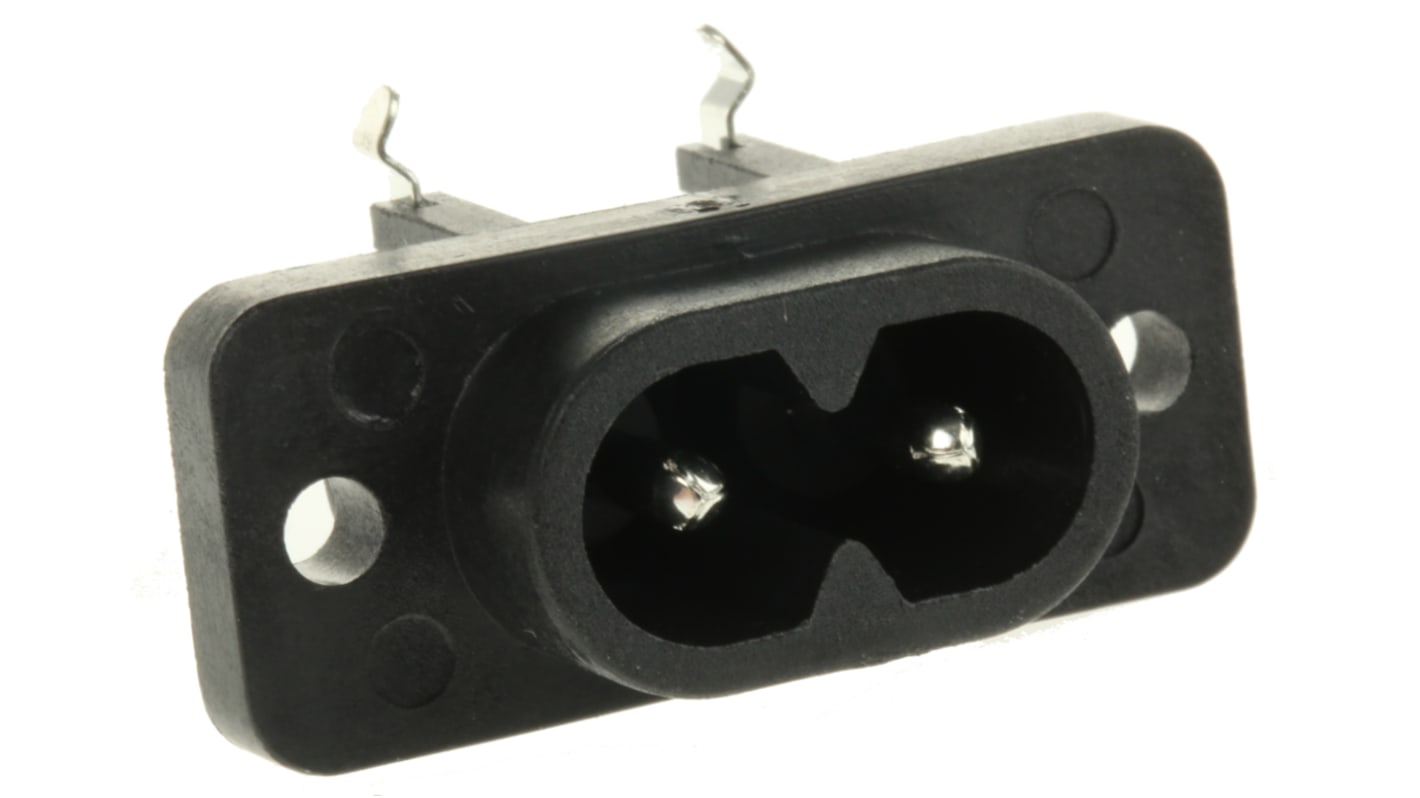 Schurter C8 Panel Mount IEC Connector Male, 2.5A, 250 V