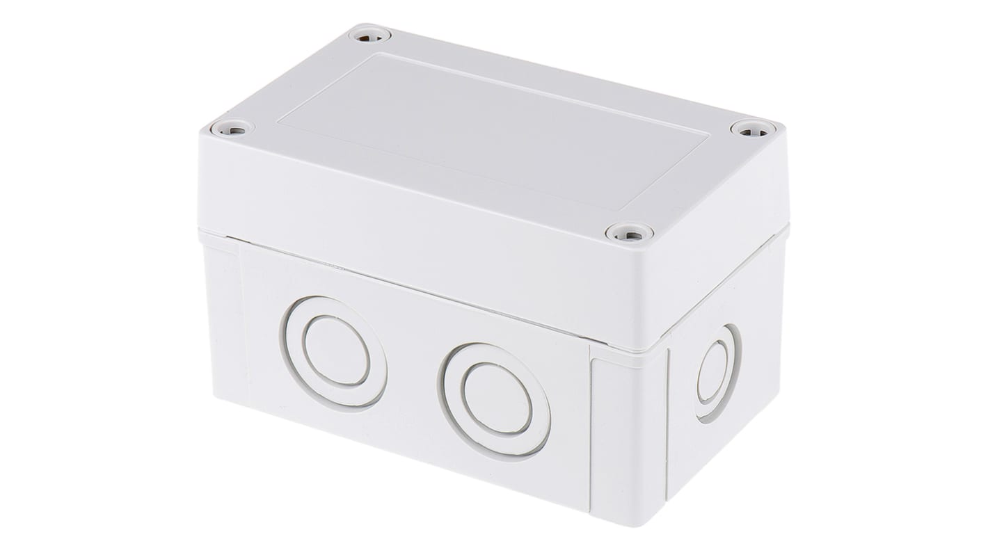 Caja Fibox de Policarbonato Gris, 130 x 80 x 75mm, IP67