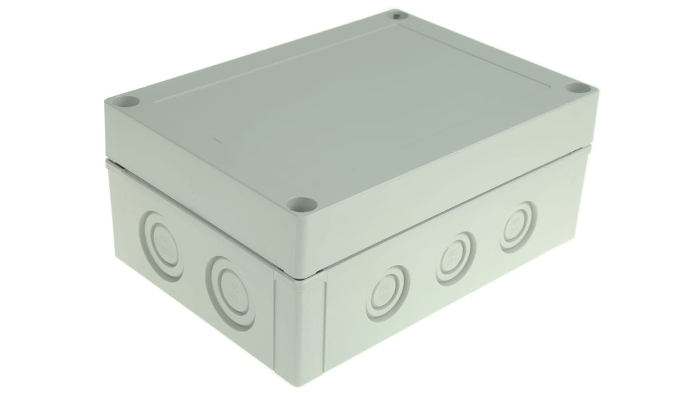 Caja Fibox de Policarbonato Gris, 180 x 130 x 75mm, IP67