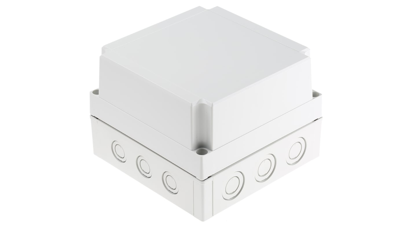 Caja Fibox de Policarbonato Gris, 180 x 180 x 125mm, IP67