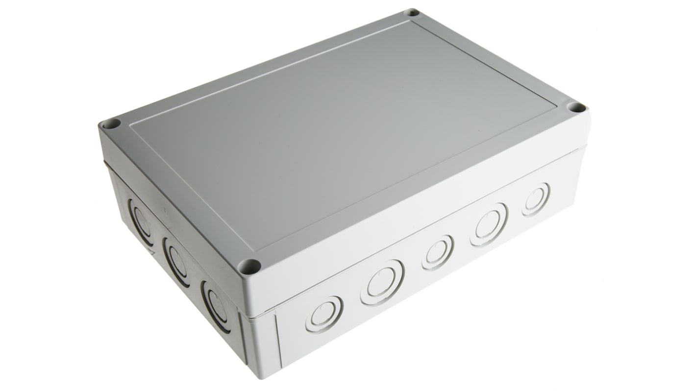 Caja Fibox de Policarbonato Gris, 255 x 180 x 75mm, IP67