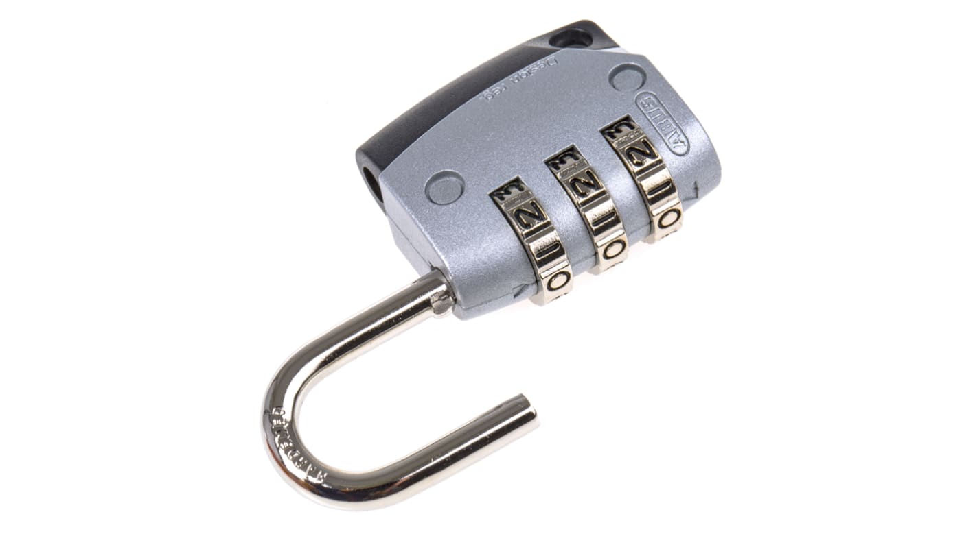 ABUS Combination Weatherproof Steel, Zinc Combination Padlock, 4.5mm Shackle, 31mm Body