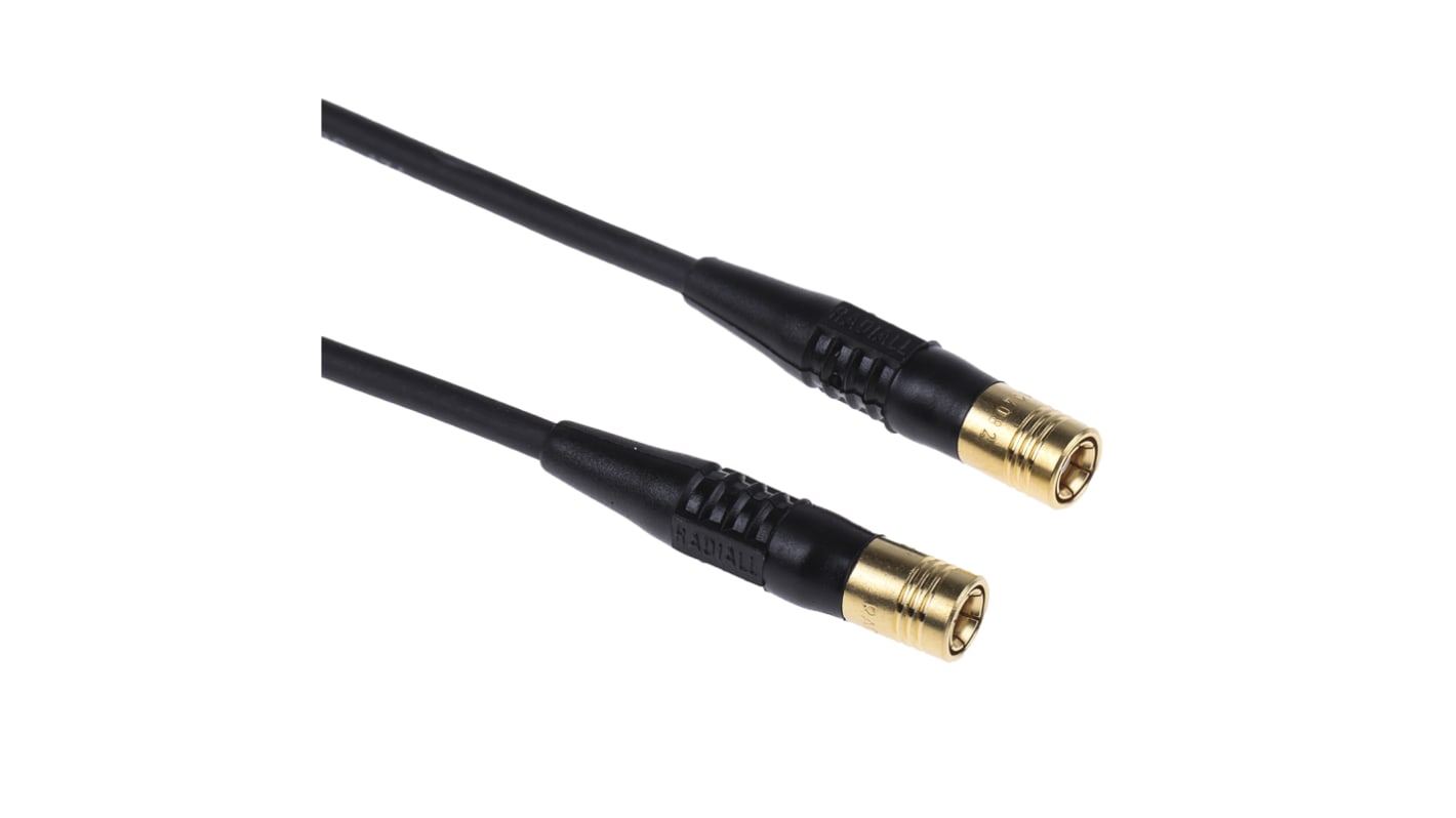 Cable coaxial RG174 Radiall, 50 Ω, long. 1m Negro