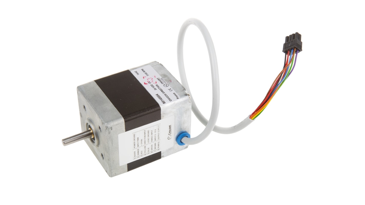 Crouzet Brushless DC Motor, 30 W, 24 V, 140 mNm, 2200 rpm, 6mm Shaft Diameter