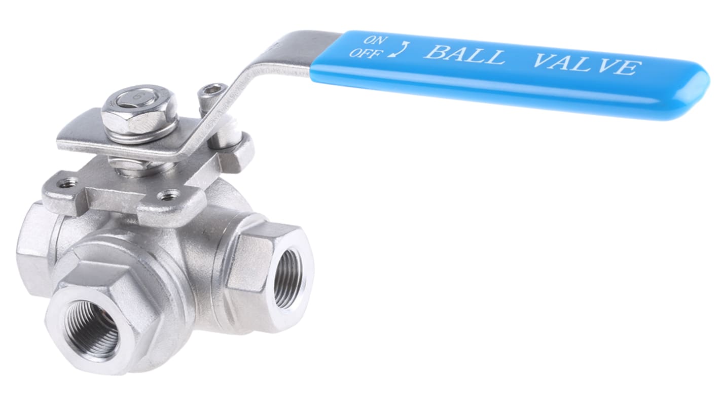 Valvola a sfera in Acciaio inox RS PRO, 3/8poll