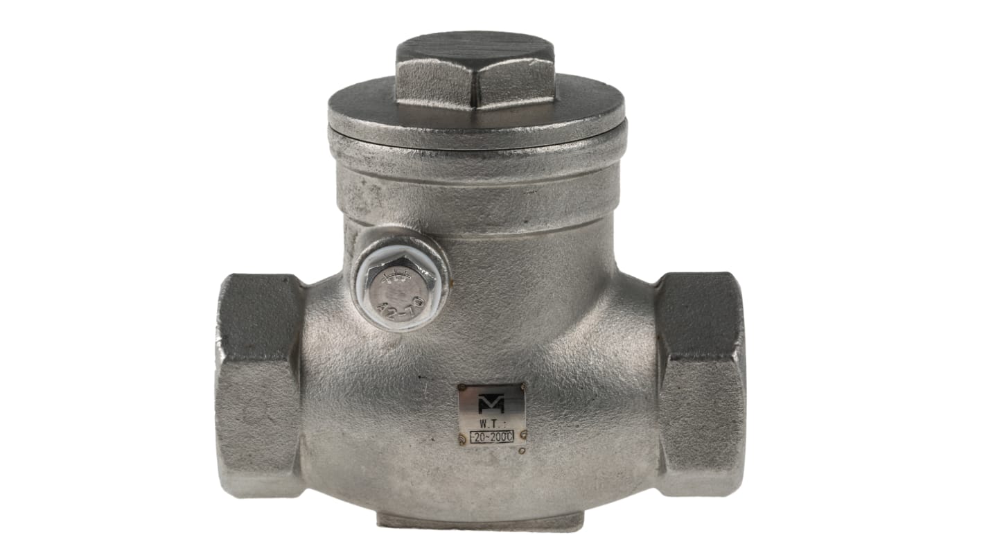 RS PRO Stainless Steel Single Check Valve, BSP 3/4in, 14 bar