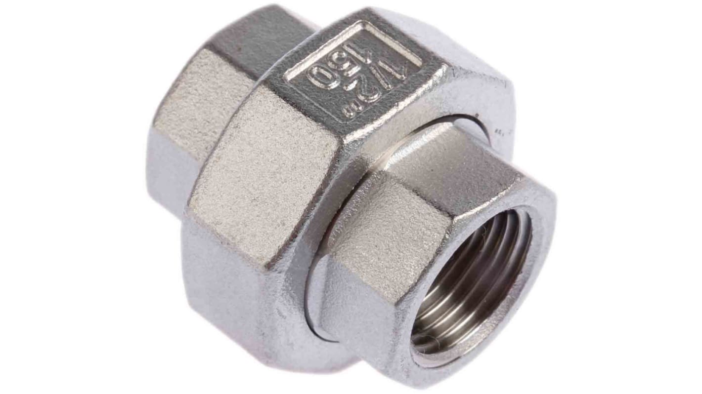 RS PRO Stainless Steel Pipe Fitting, Straight Octagon Union