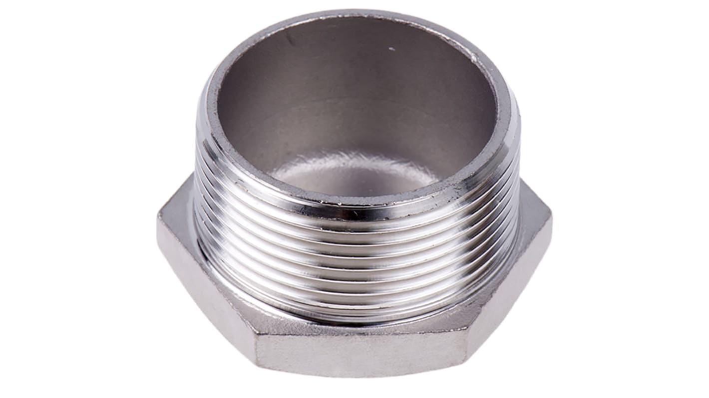 RS PRO Stainless Steel Pipe Fitting Hexagon Plug, Male R 1-1/2in