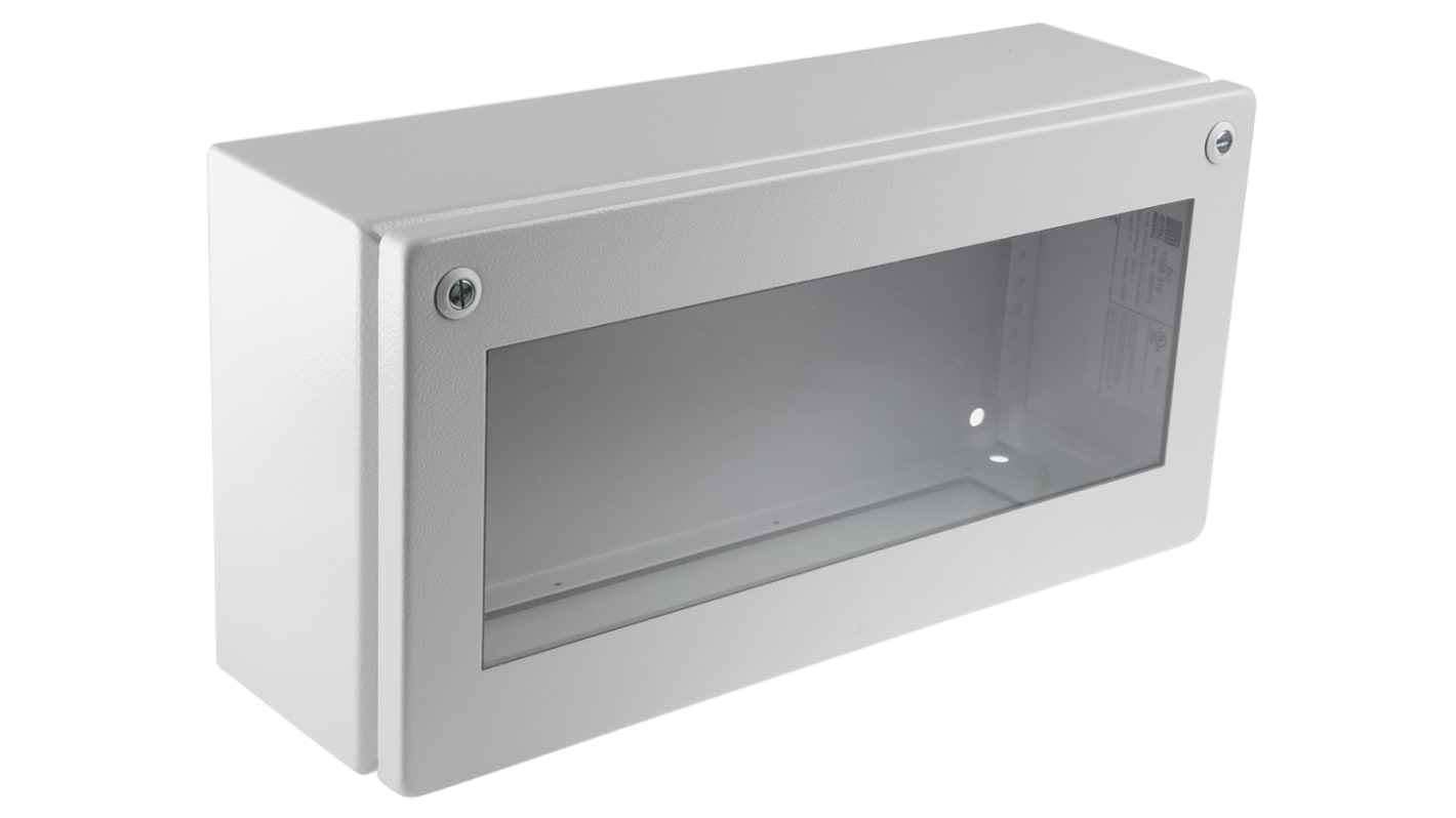 Rittal BG Series Steel Wall Box, IP65, Viewing Window, 200 mm x 400 mm x 125mm