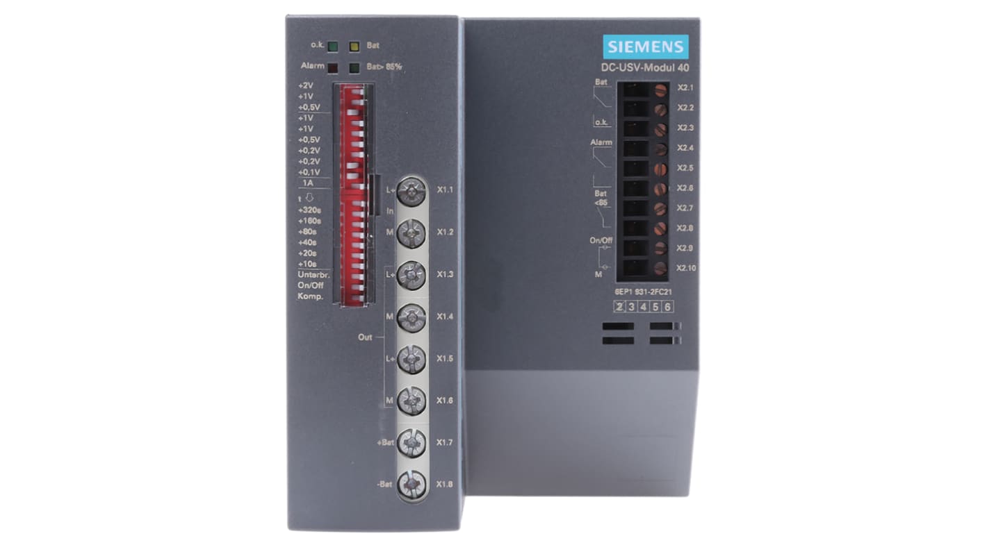 Siemens SITOP DC UPS strømforsyning, 21.5 → 28.5V dc Output, 40A