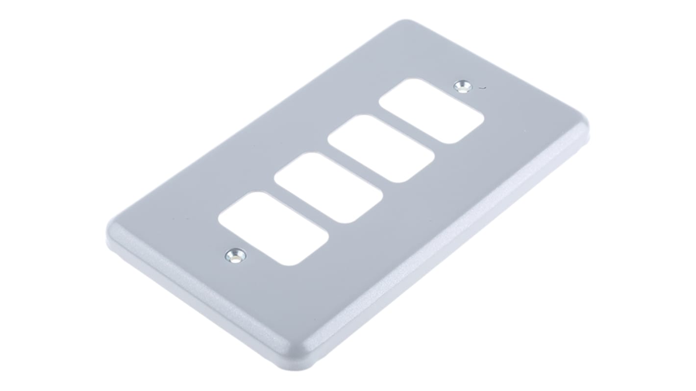 MK Electric Grey 4 Gang Light Switch Cover