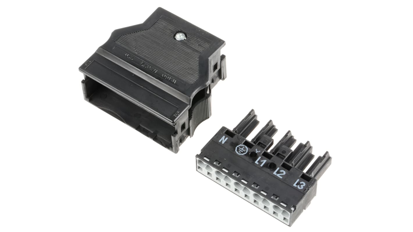 Conector de iluminación Hembra 770, 5P Polos, Montaje en orificio pasante, 400 V, 25A, IP20