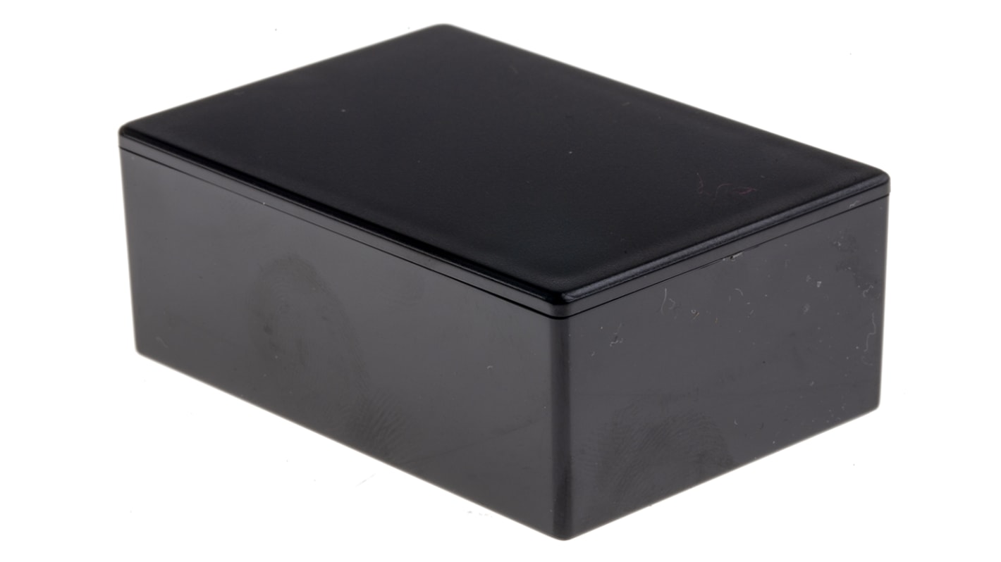 Takachi Electric Industrial SW Series Black ABS Enclosure, Black Lid, 65 x 45 x 25mm