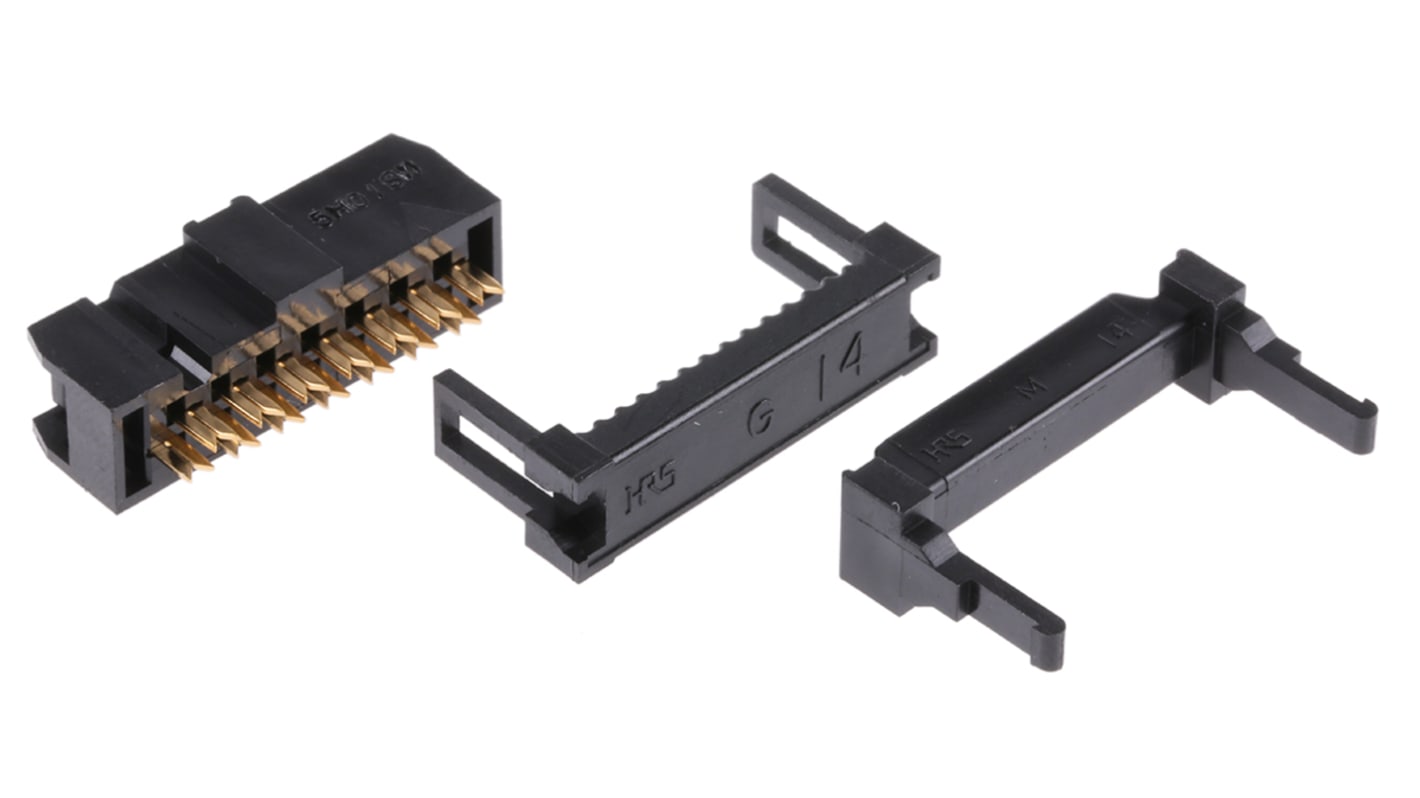 Conector IDC hembra Hirose serie HIF3B de 14 vías, paso 2.54mm, 2 filas, Montaje de Cable