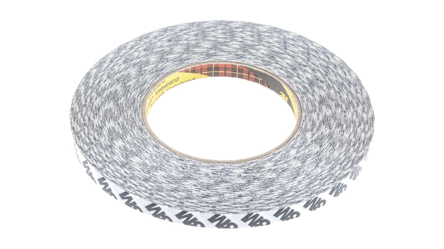 3M 9086 Translucent Double Sided Paper Tape, 0.19mm Thick, 16 N/cm, Paper Backing, 9mm x 50m