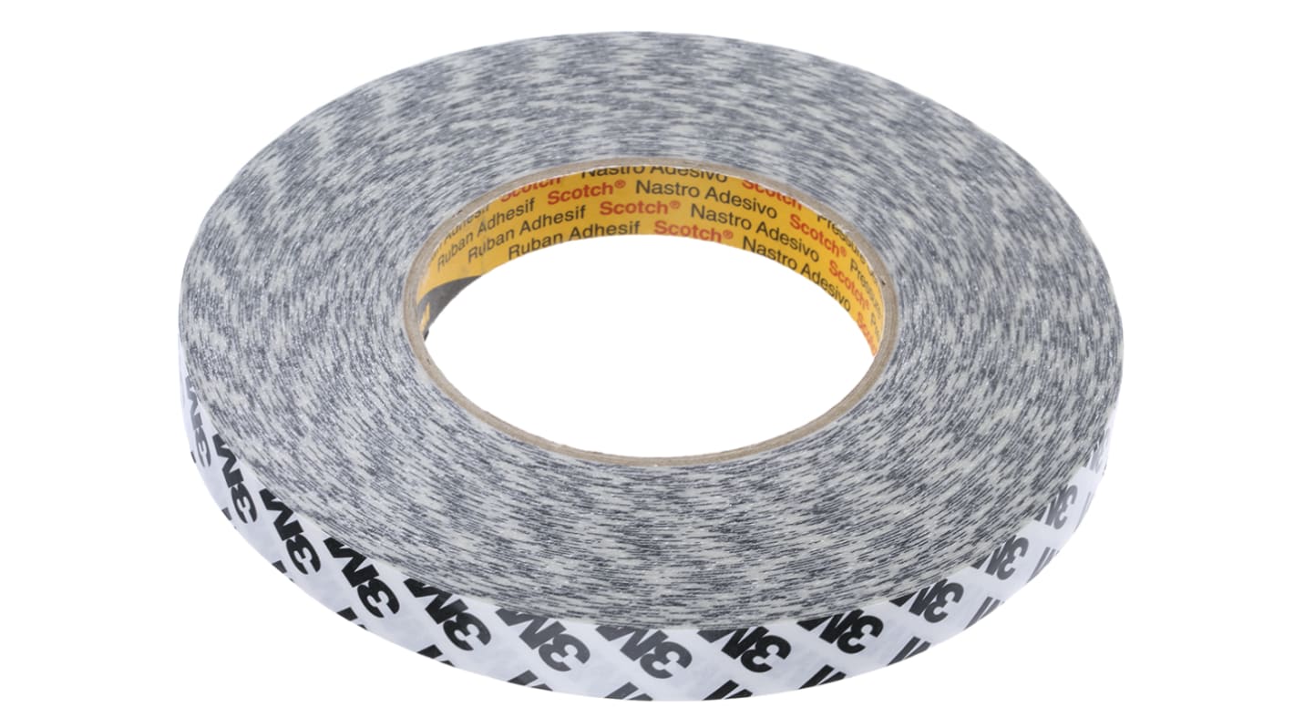 3M 9086 Doppelseitiges Papierband, transparent, -30°C bis +85°C, Stärke 0.19mm, 15mm x 50m