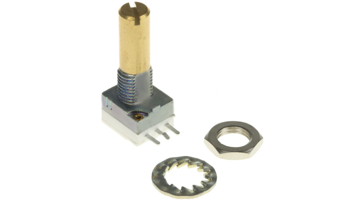 Vishay P9A THT, Tafelmontage  Dreh Potentiometer 1kΩ ±20% / 0.1W , Schaft-Ø 6 mm